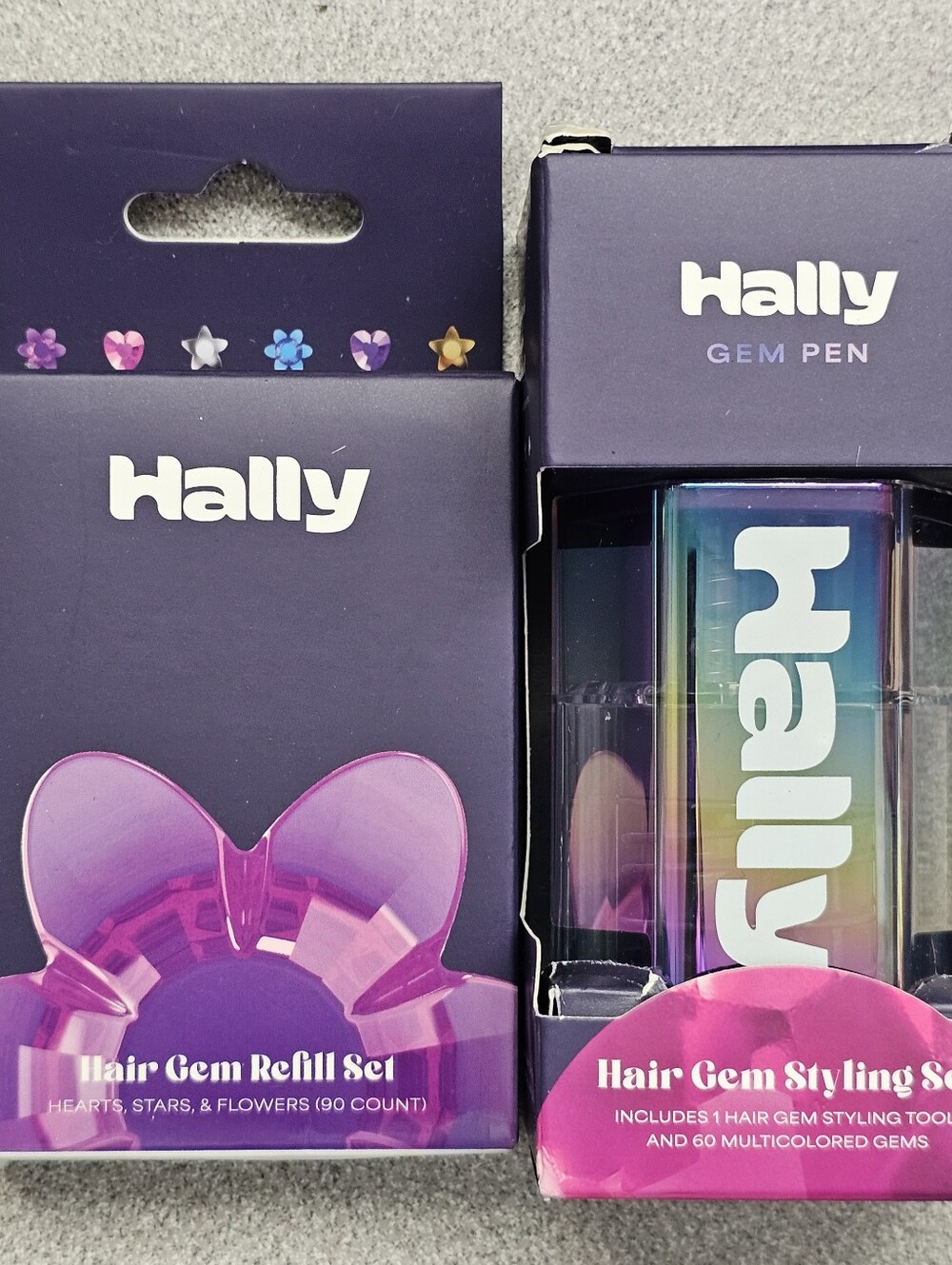Hally Gem Pen Hair Styling Set w/ 150 Gems – Easy Bling Tool  & Refills NEW